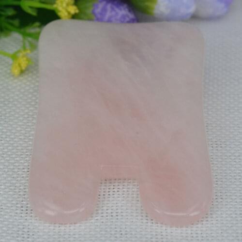 1Pc Natural Rose Quartz Crystal U-Shaped Gua Sha Massager Scrapping Plate For Body Chakra Healing reiki Massage