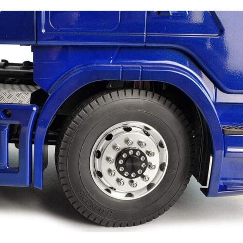 2Pcs Metal Front Wheel Hub Wheel Rim 10 Spoke for 1/14 Tamiya Trailer Tractor Truck RC Crawler Car Upgrade Parts