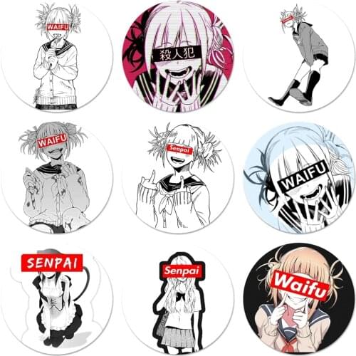Cute Sugoi Senpai Anime waifu Icons Pins Badge Decoration Brooches Metal Badges For Clothes Backpack Decoration 58mm