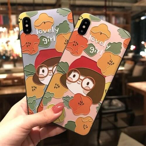 Cute Little Girl Phone Case For iPhone X XS XR 11 12 Pro MAX Soft TPU Back Covers for iPhone 7 8Plus SE2 XSMAX Cozy Capa Coque