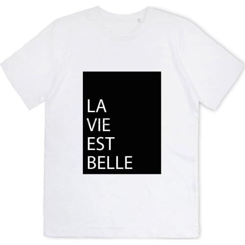 T-shirt Homme - la vie est belle film logo slogan phrase mode paris luxe france