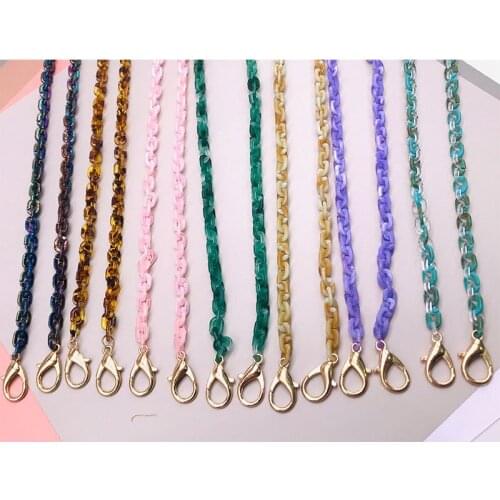 2020 New Luxury Acrylic Mask Chain Accessories Leopard Handmade Mask Lanyard Woven Mask strap necklace Jewelry