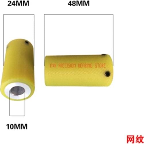 2019 Real New Arrival 2pcs 10*35*48 Reticulate Wire Machine Rubber Roller Stripping Reel Aluminum Core Pulley