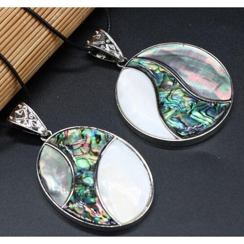 New Style Natural Shell Alloy Necklace Pendant Leather Cord 2MM Charms For Elegant Women Love Romantic Gift