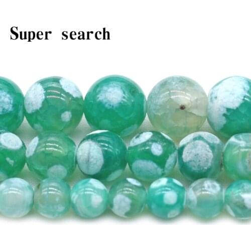 Wholesale Strand Natural Stone Chalcedony smooth Green Agat Loose Round Beads Bracelet lady 6 8 10 MM Pick size For Jewelry