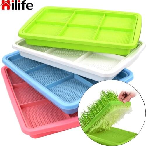 Plate Seedling Tray Home Garden 1 piece Growing Wheat seedlings Nursery Pots Double Layer Bean Sprouts Planting Dishes