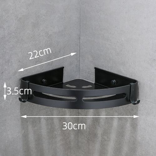 No Punch-Free Bathroom Shelves Toilet Storage Rack Shower Corner Frame Shampoo Holder Aluminum Soap Storage Shelf Bанная Kомната