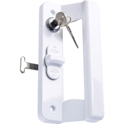 Sliding door handle lock zinc alloy steel with key for aluminum alloy door top quality