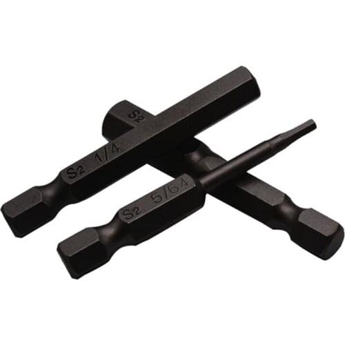 T21D 10PCS Black Magnetic Hexagon Screwdriver Bits S2 Steel 1/4 Inch Hex Shank Screw Drivers Set 50MM