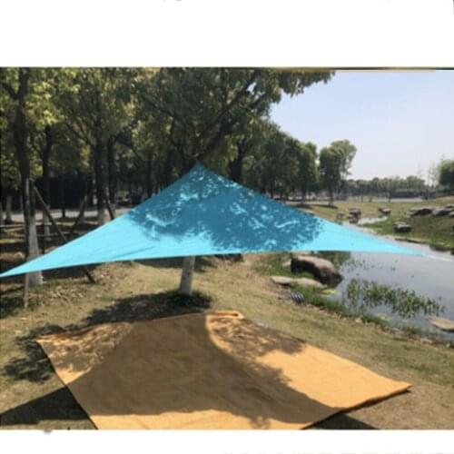 2.4x2.4x2.4mTriangle Awning Canvas Decoration Canopy Playground Canopy Polyester Fiber Park Guard Room Window Sail Waterproof