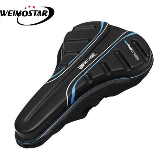 Weimostar Waterproof Bicycle Saddle Silicon Gel Thicken MTB Bike Seat Cover Comfortable Sponge Mountain Bike Cycling Saddle Case