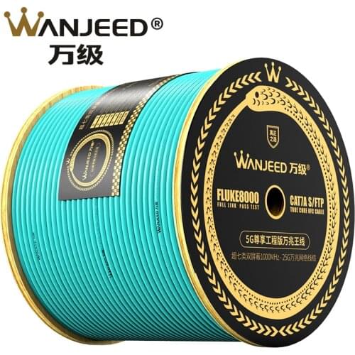 WANJEED CAT7A Lan Cable 25G SFTP Pure Copper LSZH Jacket Aqua Color