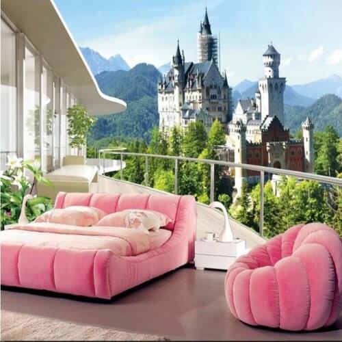 Wellyu Custom large - scale murals three - dimensional dream castle landscape wallpaper non - woven wallpaper
