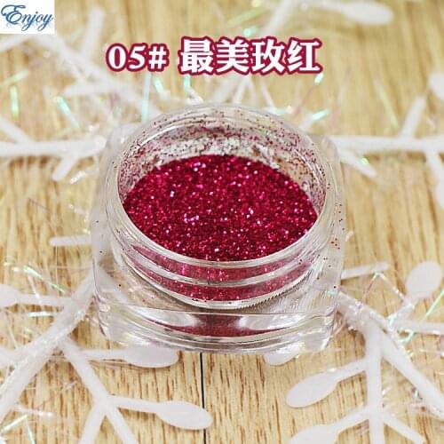 1/128(0.2mm) New Pure dark Rose color Nail Art Glitter Powder Gloss Polish Glitter for Nail Beauty Hot Sale,10 grams/lot #05