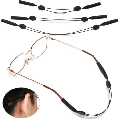 1PC Unisex Adjustable Glasses Chain Silicone Rope Scalable Neck Cord Sports Eyeglass Lanyard Vintage Strap Eyewear Accessories