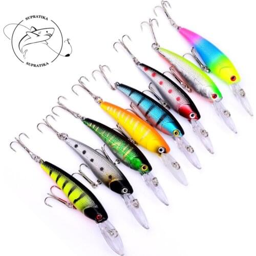 1PC Trolling Minnow Fishing Lure 90mm/8.3g Crankbait Wobblers Artificial ABS Bait Pesca Jerkbait Fast Boat Trailers Lures Tackle