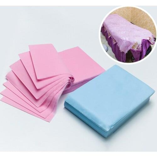 10pcs/set Disposable Sheets Beauty Embroidery Non Woven Sheet For Beauty Salon Soft And Comfortable