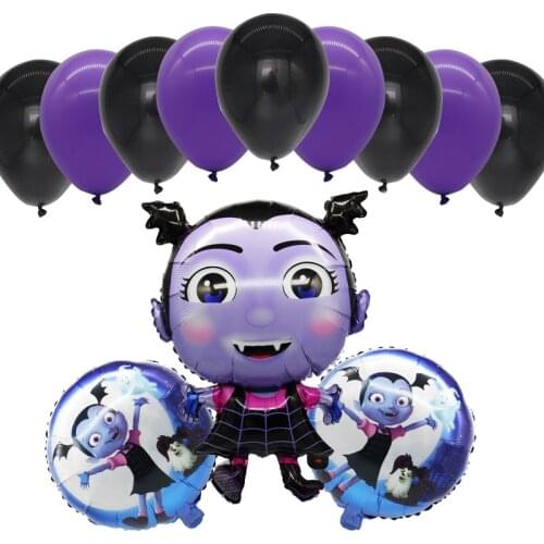 13pcs Happy Halloween Balloons Bat Skeleton With Latex Balloon Halloween Decorations Bar Shop Home Backdrop Halloween Party Supp