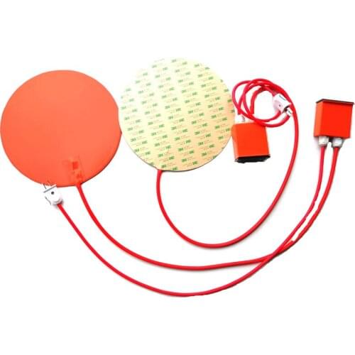 220V 630W Diameter280*1.5mm Round Silicone Rubber Heater adhesive 1 side digital thermostat on wire 2000mm lead wire
