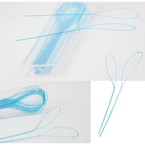 3Packs Dental Floss Threaders Needle Tooth Brackets Wire Holders Between Orthodontic Bridges Traction Braces Random Color NN