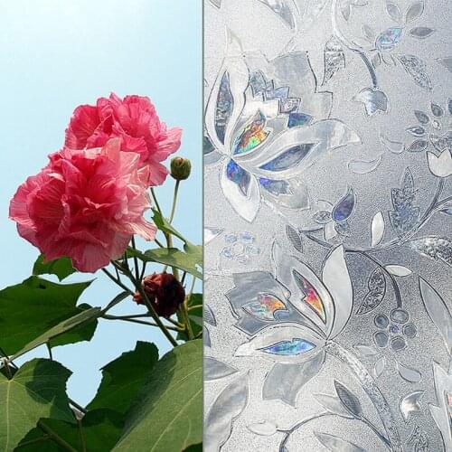 3D Privacy Decorative Glass Sticker Rainbow Effect Sticker Adhesive Vinyl Film on Removable Windows 45cm*100/200/500/1000cm