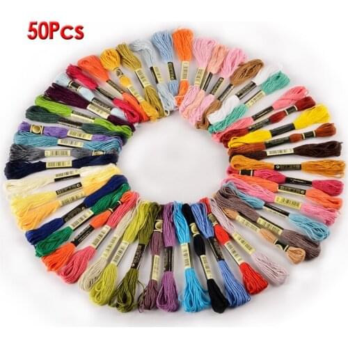 50 skeins embroidery floss embroidery 8m 6-ply Multicolor color colorful
