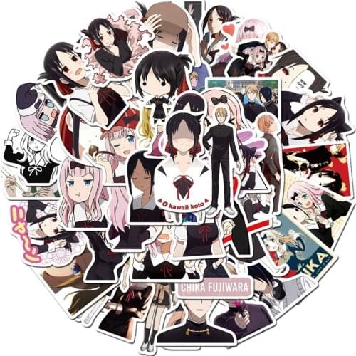 50PCS Anime Sticker Love Is War Chika Fujiwara Stickers for DIY Stationery Laptop Phone Guitar Suitcase Cute Kaguya Sama Sticker