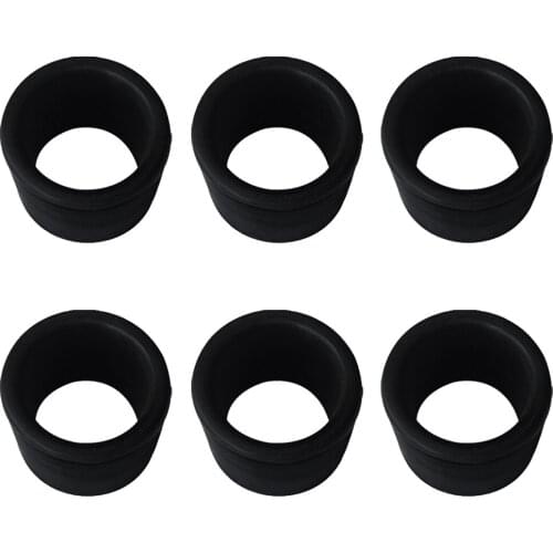 High Quality 6 Pieces Black Rubber Fishing Rod Holder Pole Rest Rack Insert Protectors for Kayak Canoe Fishing Boat Accessoreies