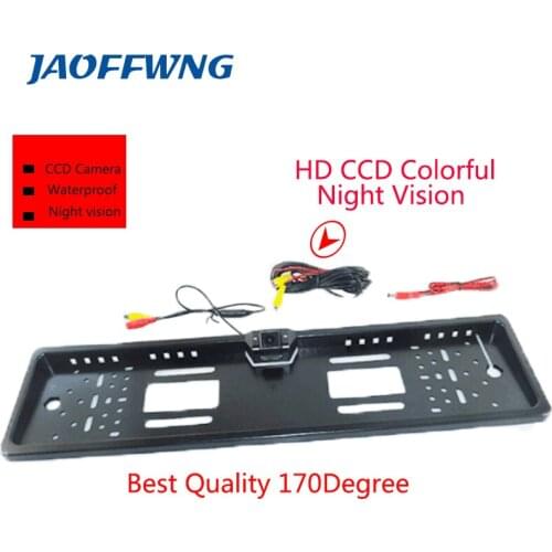 Promotion For Car Reversing Rear View Camera European License Plate Night Vision Backup auto Parking Camera Free Shipping