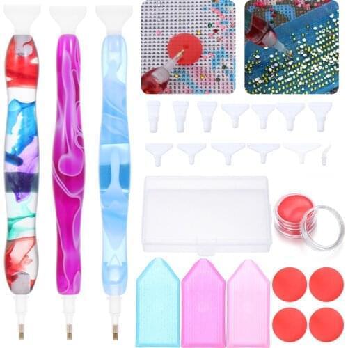 Resin Diamond Painting Pen Point Drill Pen for 5D Painting Cross Stitch Embroidery Crafts DIY Nail Art Diamonds Accessories