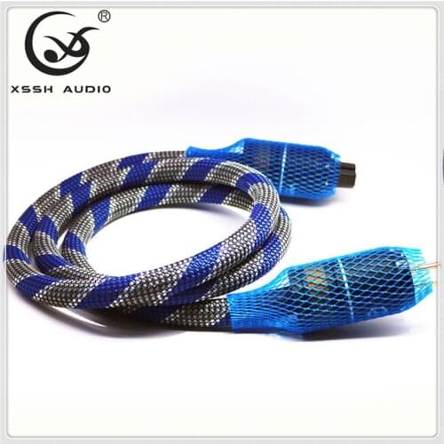 XSSH AUDIO Hi-End HIFI Series II Power Cord Hifi US/EU Power Cord Cable for HiFi DVD AMP Amplifier CD Player Power Cord