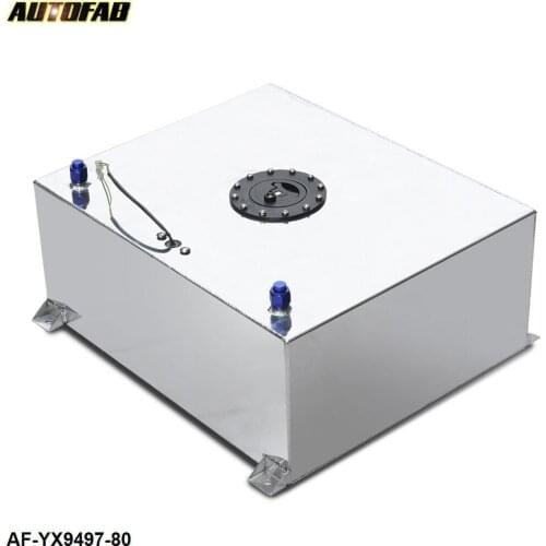 AUTOFAB Drift Racing 80L Aluminium Fuel Surge Tank Gas Gasoline Fuel Cell W/ sensor foam inside W Cap AF-YX9497-80