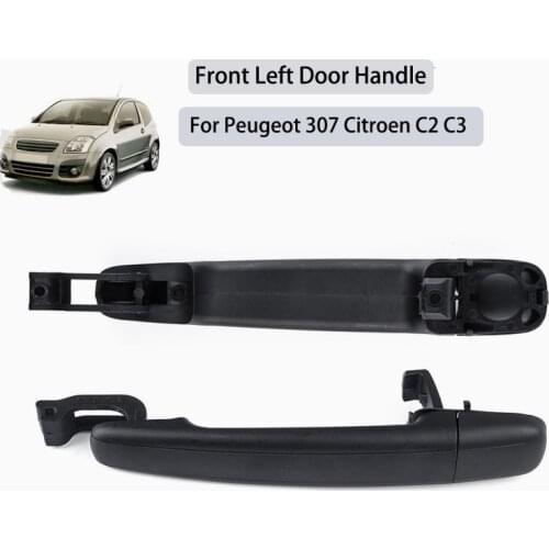 Car Front Left Outer Outside Exterior Door Handles Passenger Side For Peugeot 307 2001-07 for Citroen C2 2003-2007 C3 2002-2009