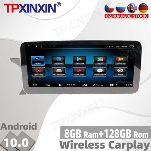 8+128G Android 10 Car Radio For Mercedes-Benz C W204 Right 2011 - 2014 Multimedia Video Player Navigation GPS Auto 2din No DVD