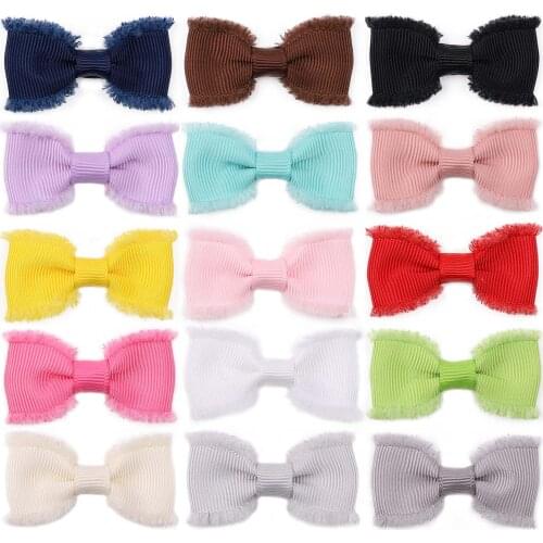 15Colors 2Inch Solid Hair Bows Hair Clips For Girl Princess Handmade Hairpins Cute Barrettes New Headwear Kids Hair Accessories