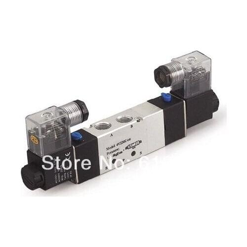 4V130C-06 2 Head 3 Position Electromagnetic Solenoid Valve 1/8