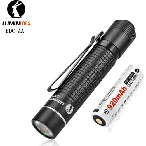 Lumintop EDC AA forward-clicky flashlight MAX 600 lumens IPX-8 waterproof Portable small torch and 14500 Li-ion battery