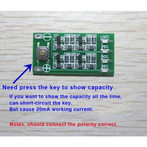 3S BMS Capacity Indicator LED Meter Tester for 11.1V Li-ion Lithium Battery Cell