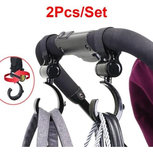 Stroller Hook Universal Stroller Hook Accessories 360 Degree Big Hook Umbrella Car Velcro Hook 2pcs