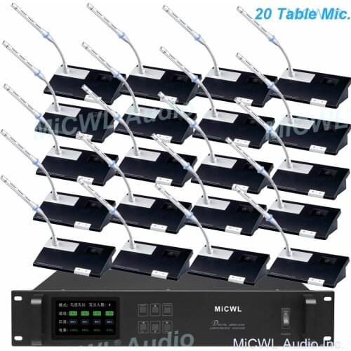 MiCWL Pro Digital Wireless 20 Desktop Gooseneck Microphone Conference System A10M-A102