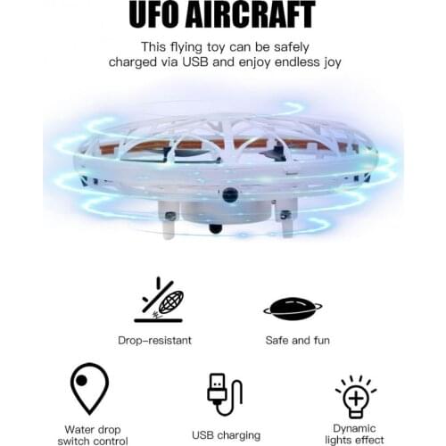 Mini UFO Aircraft Multiplayer Entertainment Team Toys Infrared Sensor UFO Flying Toy Simple Operation 360° Full Grid Protection