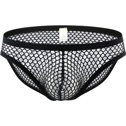 Men Underwear Mesh Qucik-Dry Sexy Men Briefs Breathable Mesh Mens Slip Cueca Male Panties Penish Pouch Underpants Briefs