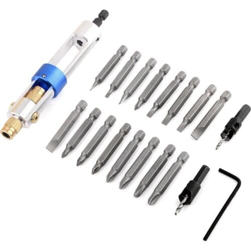 20 Pcs Drill Bit Drill Drive Wrench Kit Set HSS For Woodworking Drilling Tools Hand Tools Accessories