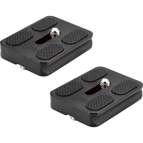 Neewer 2 Pieces Metal 50 millimeter Universal Quick Shoe plate With 1/4 inch Screw,Fits Arca-Swiss for Camera Tripod Ball Head