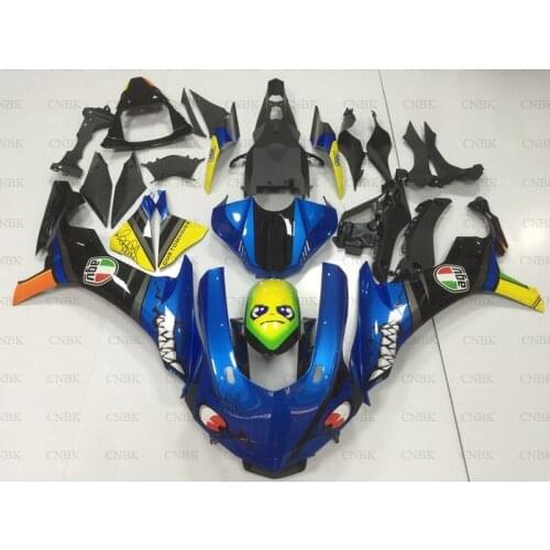 For YAMAHA YZFR1 2015 - 2017 Fairings YZF1000 R1 2015 Blue Black Shark Fairing YZF R1 15 Full Body Kits Unpainted