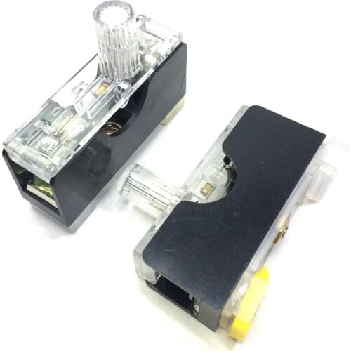 10PCS 6*30mm FUSE 10A Tube Single Connection FS-101 Guide Rail Type Fuse Holder With Indicator Light Single Slideway Fuse Box