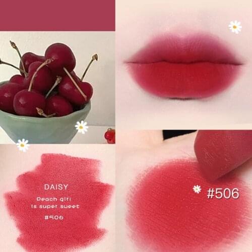 6 Colors Heartbeat Daisy Lipstick Soft Long Lasting Matte Velvet Moisturing And Nourishing Waterproof Non-fading Cosmetic TSLM2