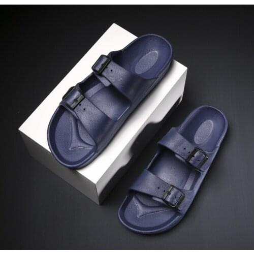 Classic Summer Slides Buckle Slippers Men Flip Flops Candy Color Open Toe Beach Sandals Men Unisex Slippers Zapatillas Hombre