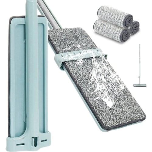 LIUXDIV Home Hand Washing Free Mop Flat Mop Wet Dry Mop Floor Cleaning Mop 360 Rotating Wooden Floor Mop Household Cleaning Tool