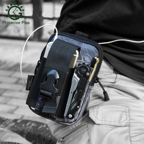 Tactical Molle Pouch EDC Utility Gadget Belt Waist Bag Camping Hiking Outdoor Gear Tool Organizer Cell Phone Holster Holde D30